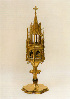 Turmziborium mit Emailarbeiten ber das Leiden Christi (ca. 1400) aus Hochelten