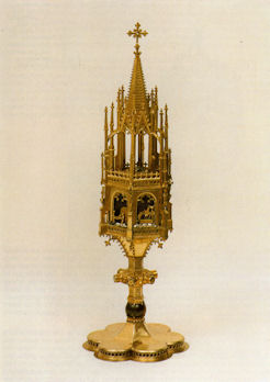 Turmziborium mit Emailarbeiten �ber das Leiden Christi (ca. 1400) aus Hochelten